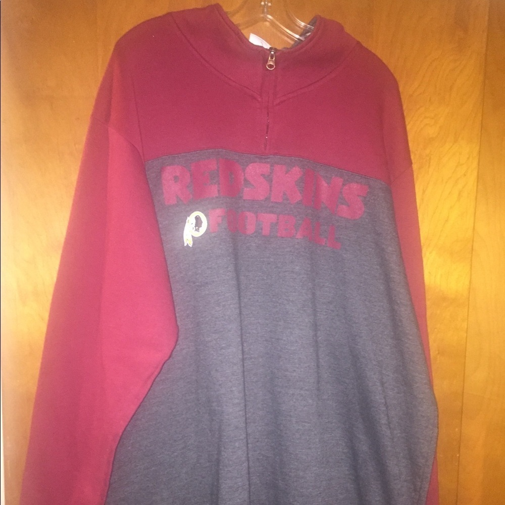 Nfl washington redskins 3/4 zip shirt top 3xl xxxl